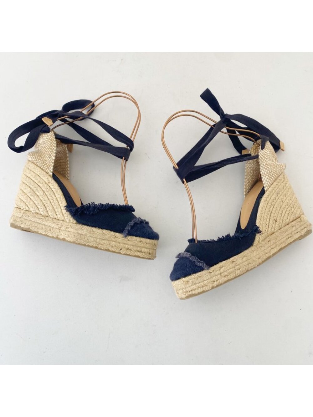 Castaner Carina Wedge Espadrilles Shoes Blue